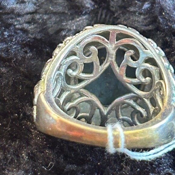 Karis collection Lapis Silver toned ring marked with STS - Picture 5 of 5